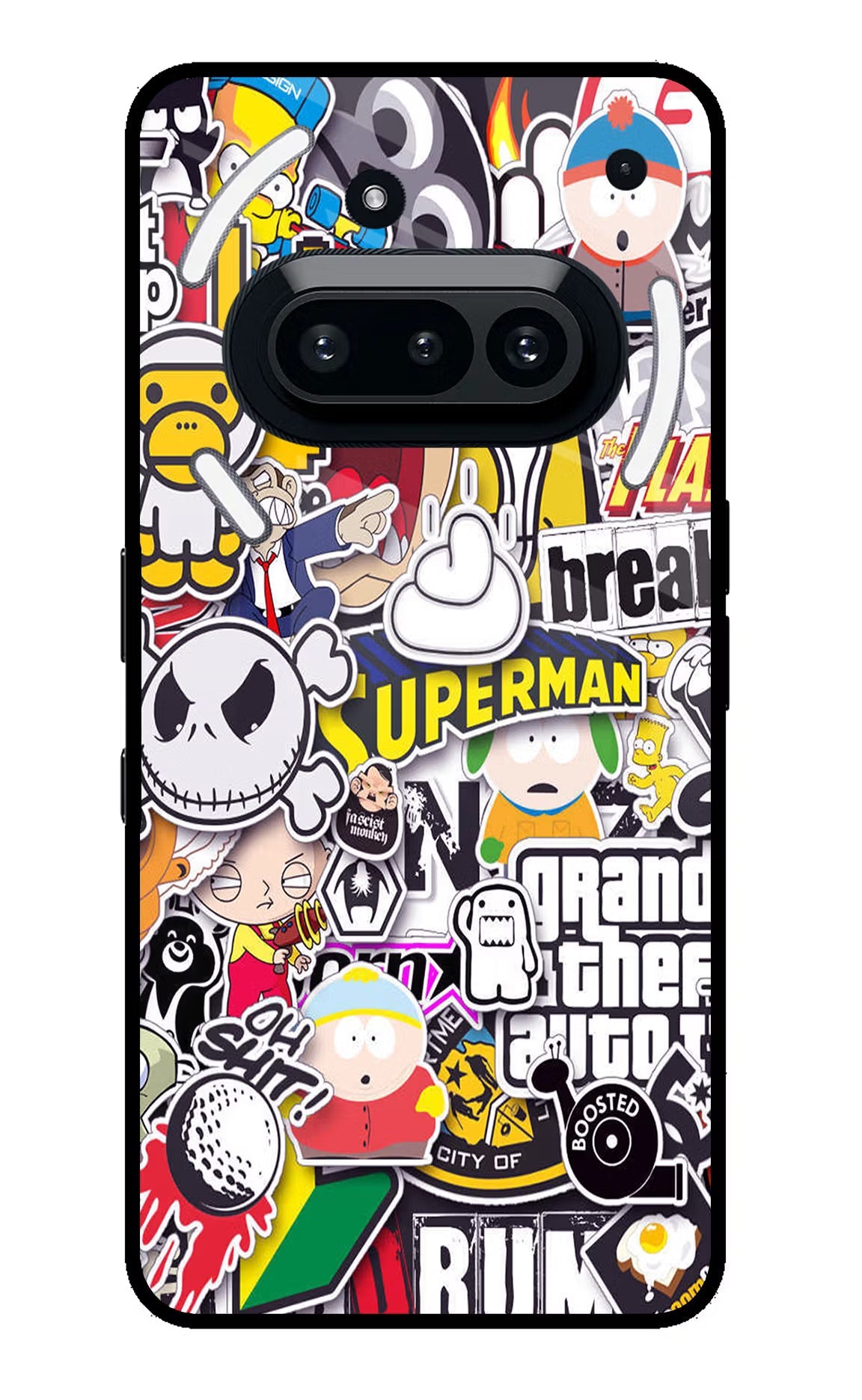 Sticker Bomb Nothing Phone 3A Glass Case