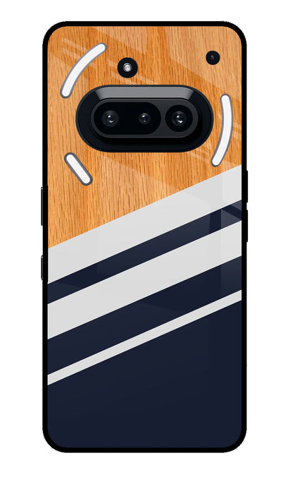 Blue and white wooden Nothing Phone 3A Back Cover