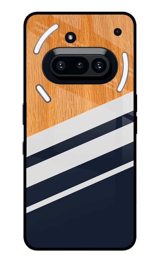 Blue and white wooden Nothing Phone 3A Back Cover