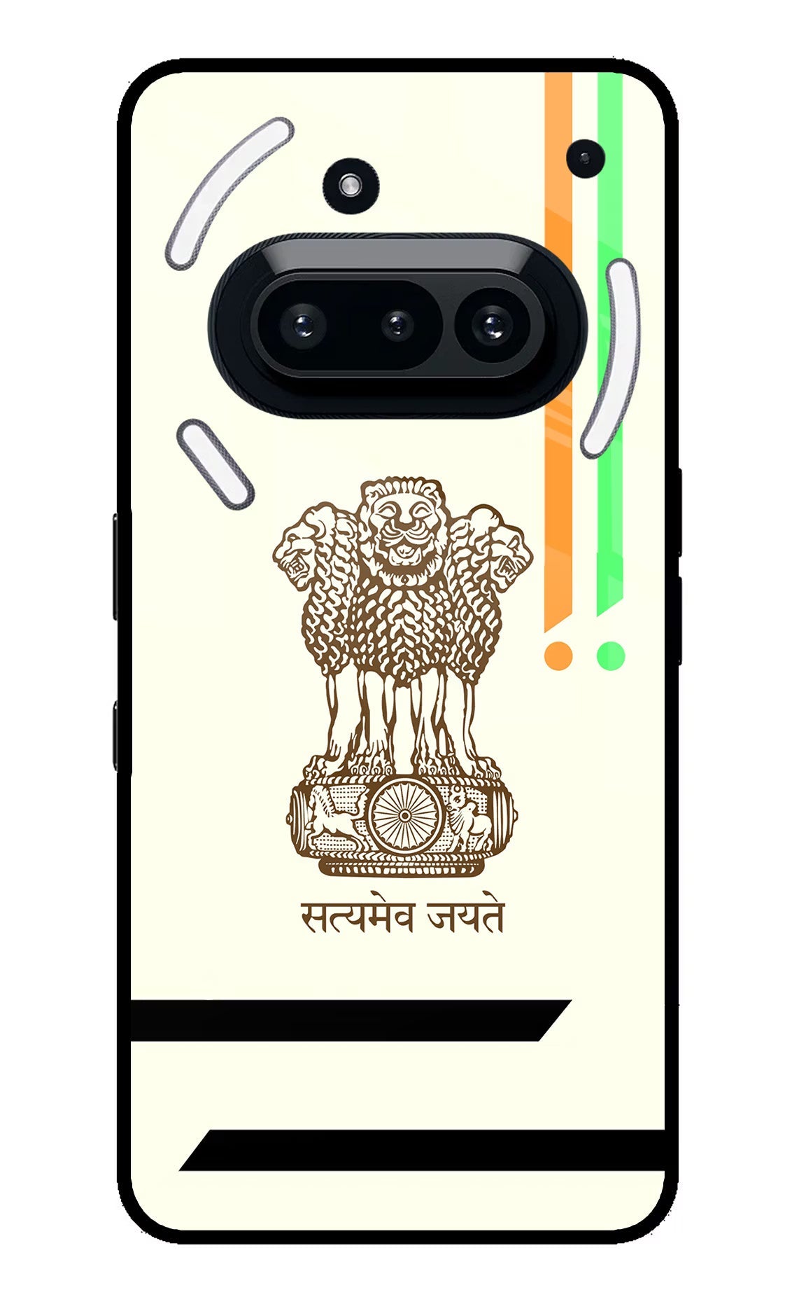 Satyamev Jayate Brown Logo Nothing Phone 3A Back Cover