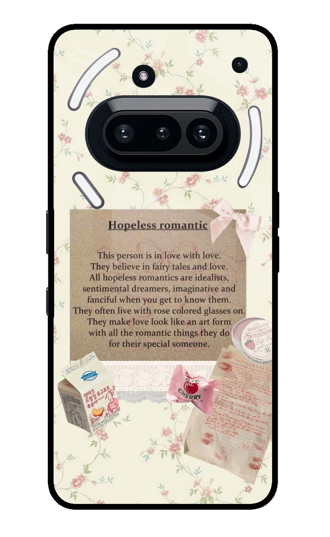 Hopeless Romantic Nothing Phone 3A Glass Case
