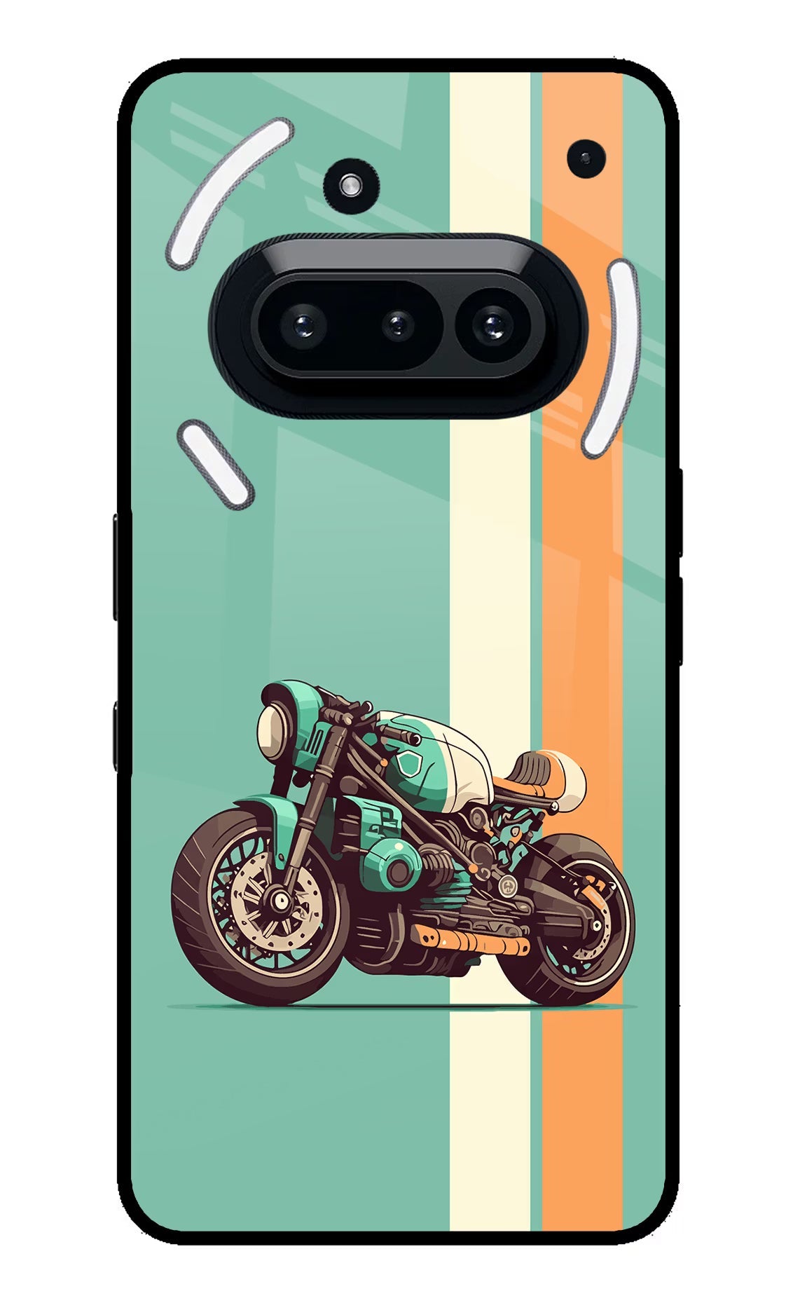Striped Moto Drift Nothing Phone 3A Glass Case