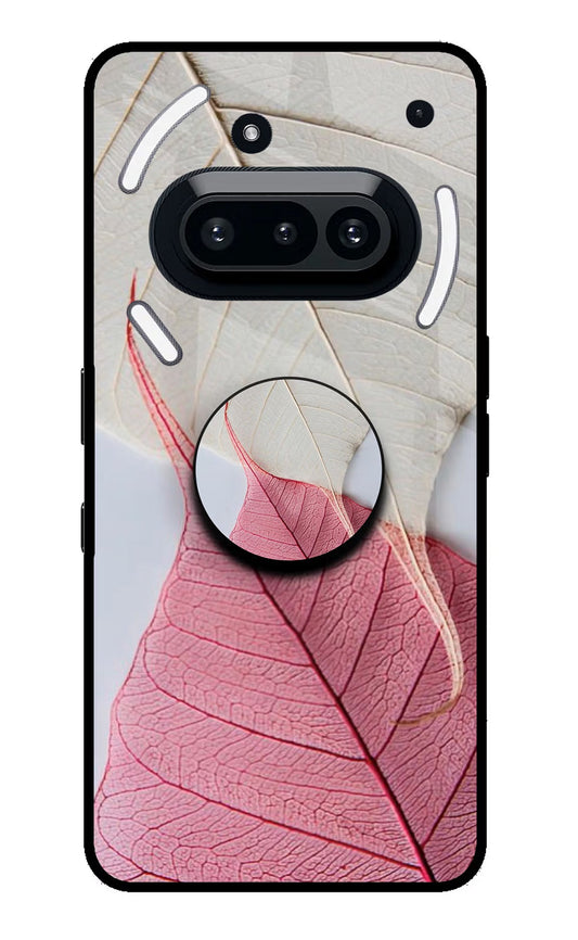 White Pink Leaf Nothing Phone 3A Pop Case