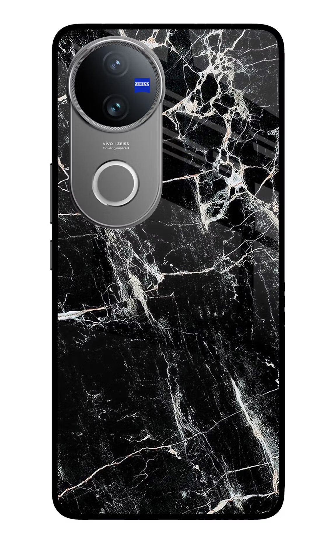 Black Marble Texture Vivo V50 5G Back Cover