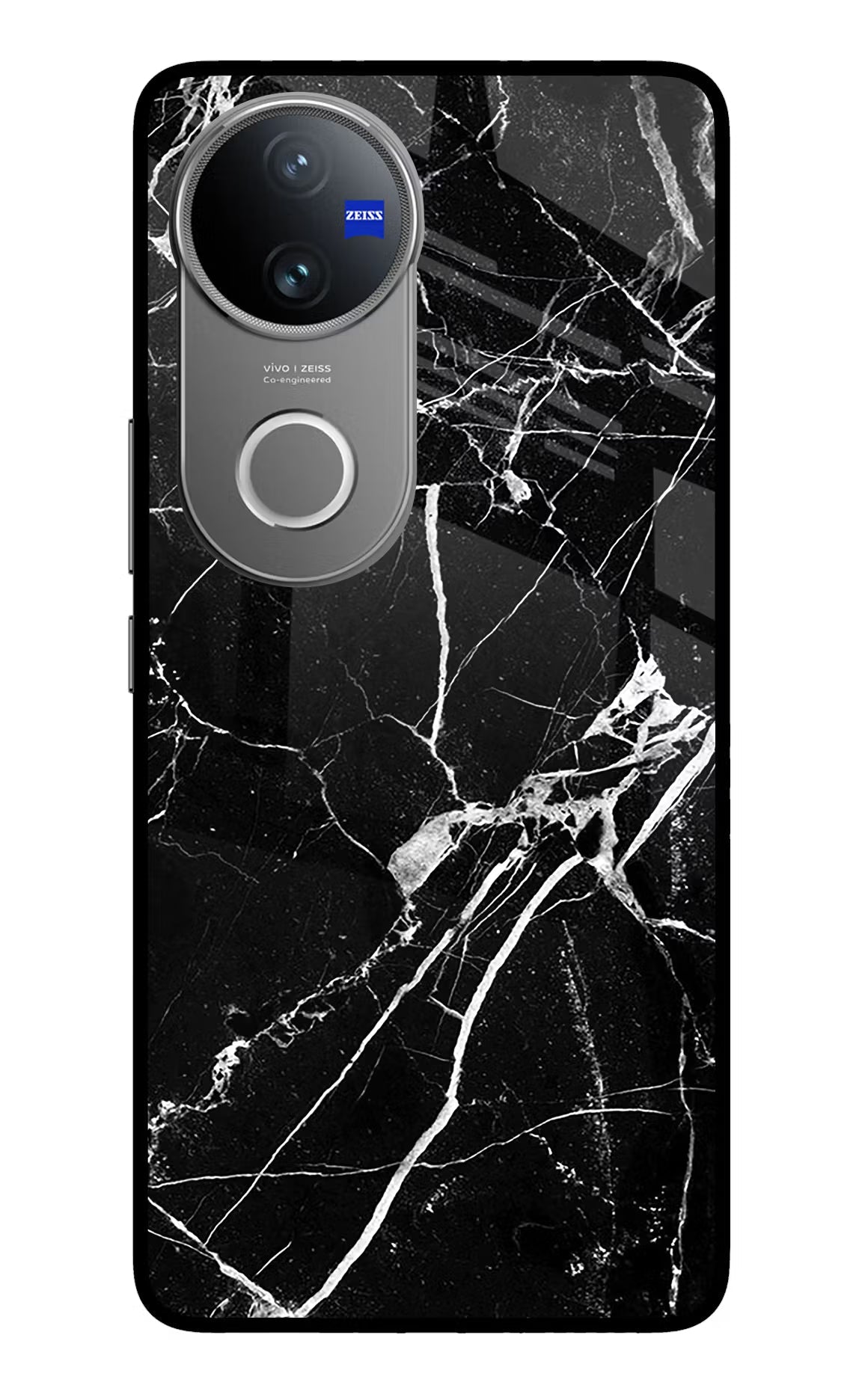 Black Marble Pattern Vivo V50 5G Back Cover