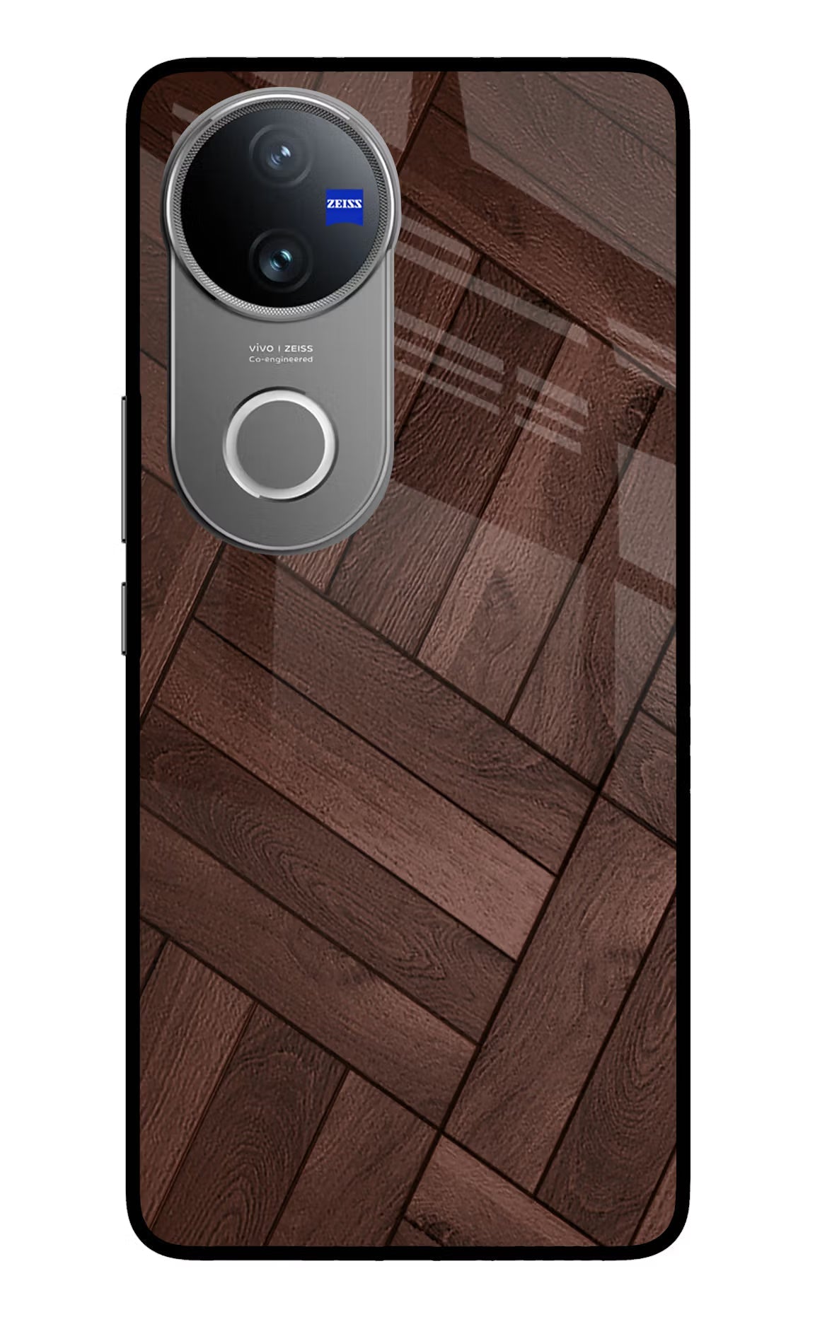 Wooden Texture Design Vivo V50 5G Back Cover
