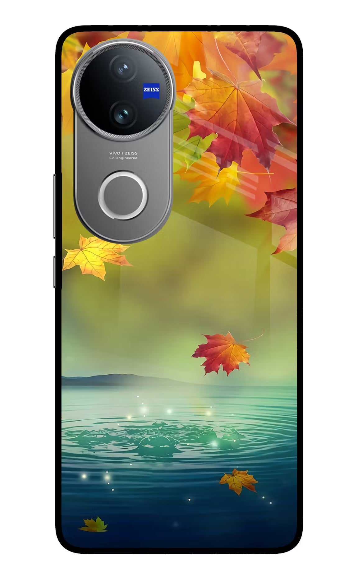 Flowers Vivo V50 5G Glass Case