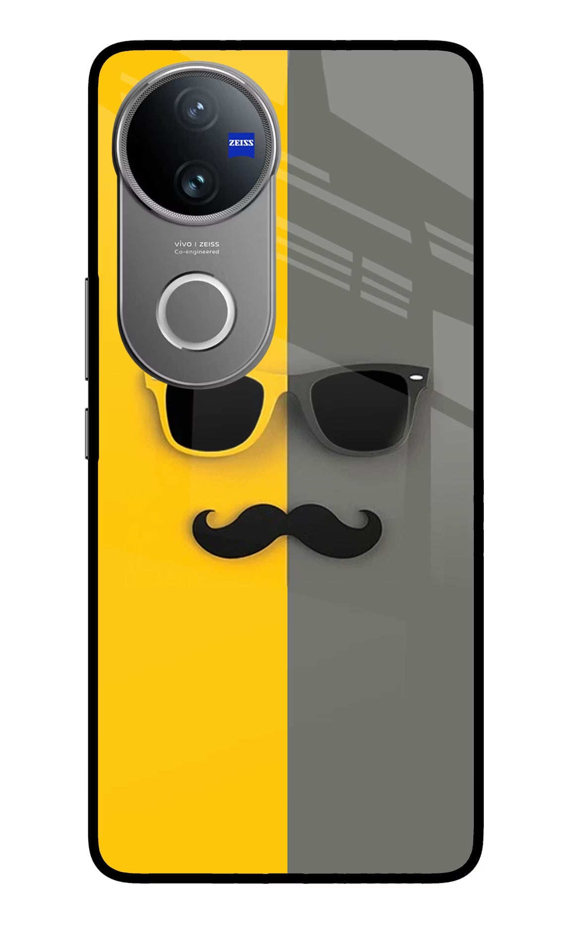Sunglasses with Mustache Vivo V50 5G Back Cover