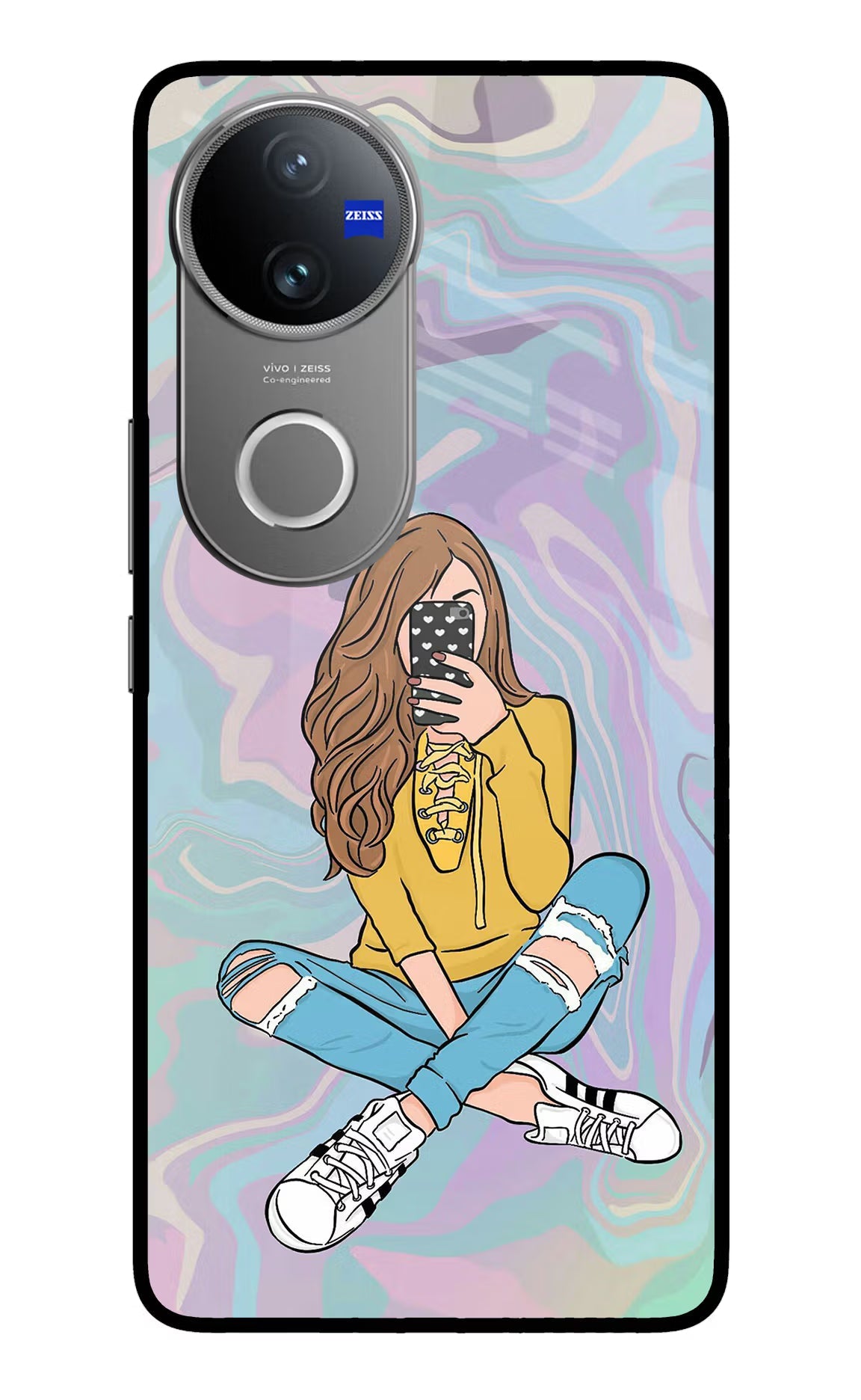 Selfie Girl Vivo V50 5G Glass Case
