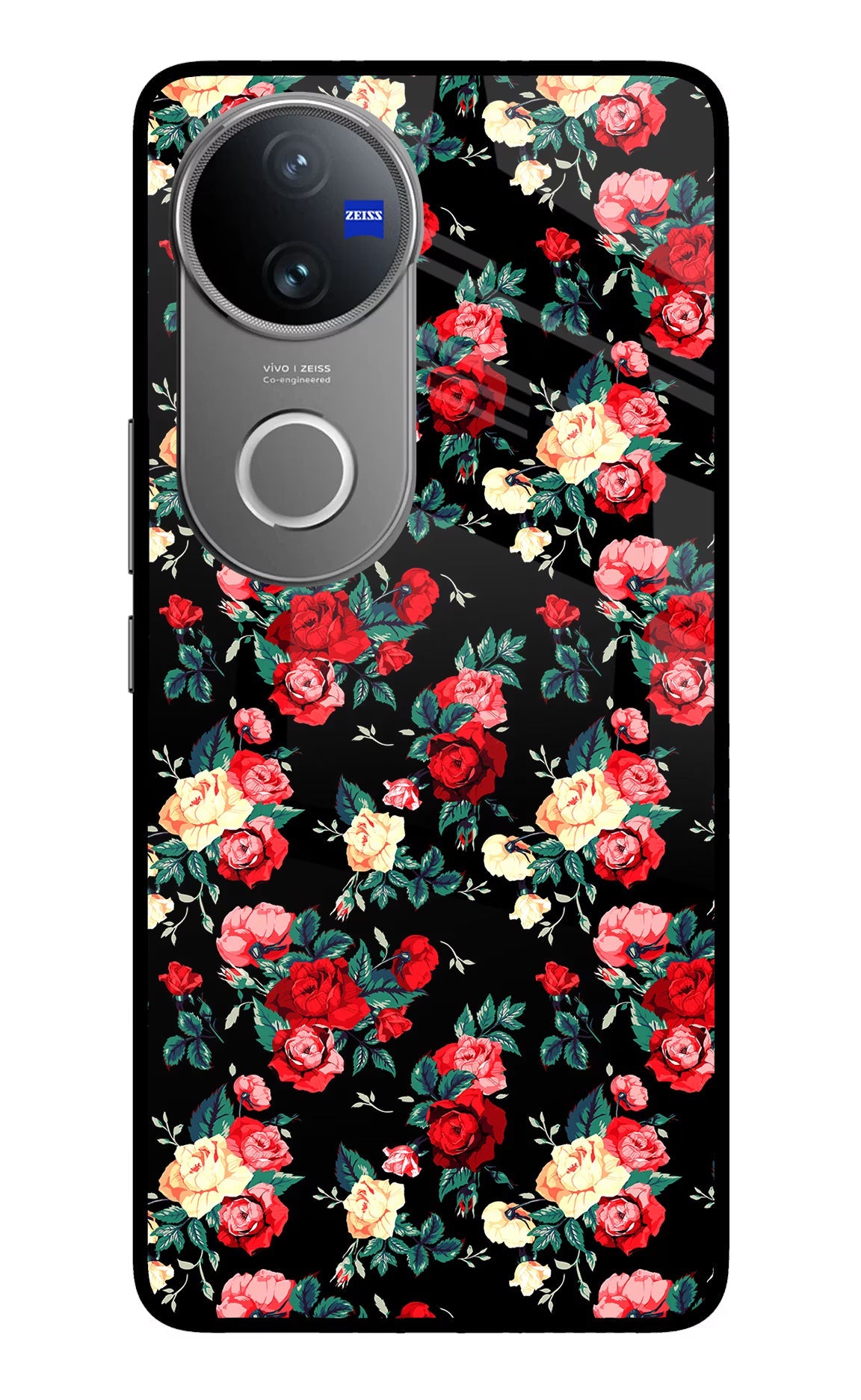 Rose Pattern Vivo V50 5G Back Cover