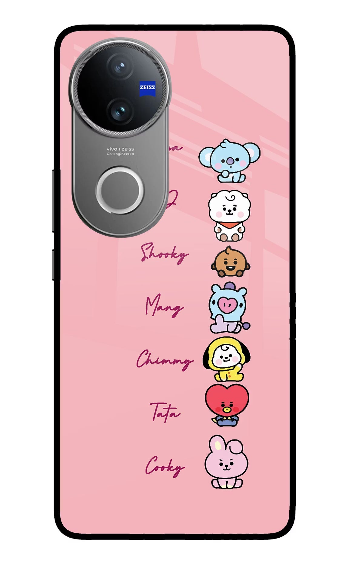 BTS names Vivo V50 5G Glass Case