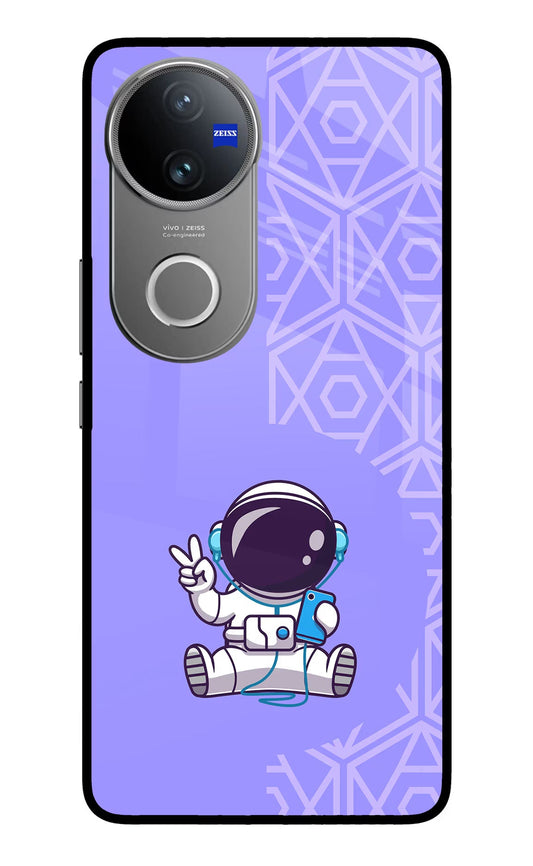 Cute Astronaut Chilling Vivo V50 5G Glass Case