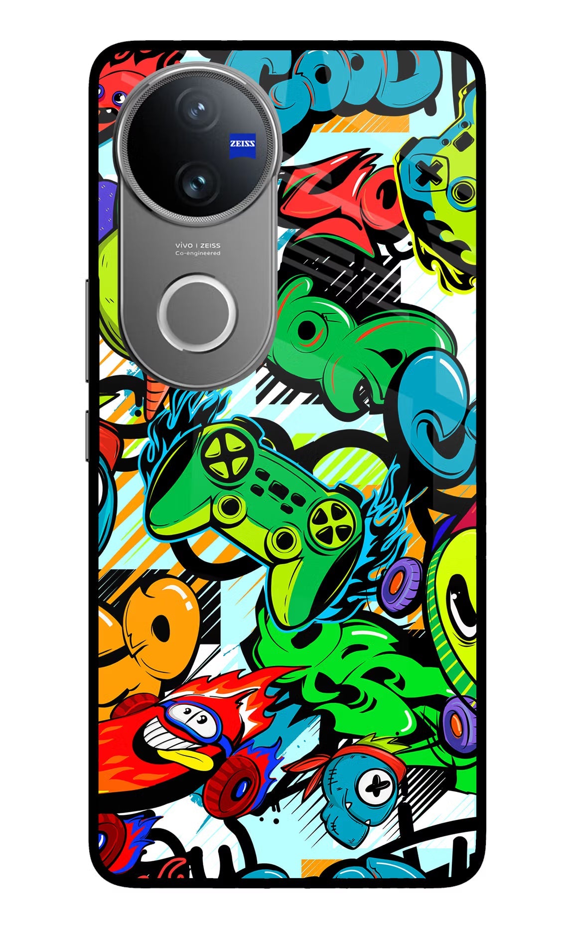 Game Doodle Vivo V50 5G Glass Case
