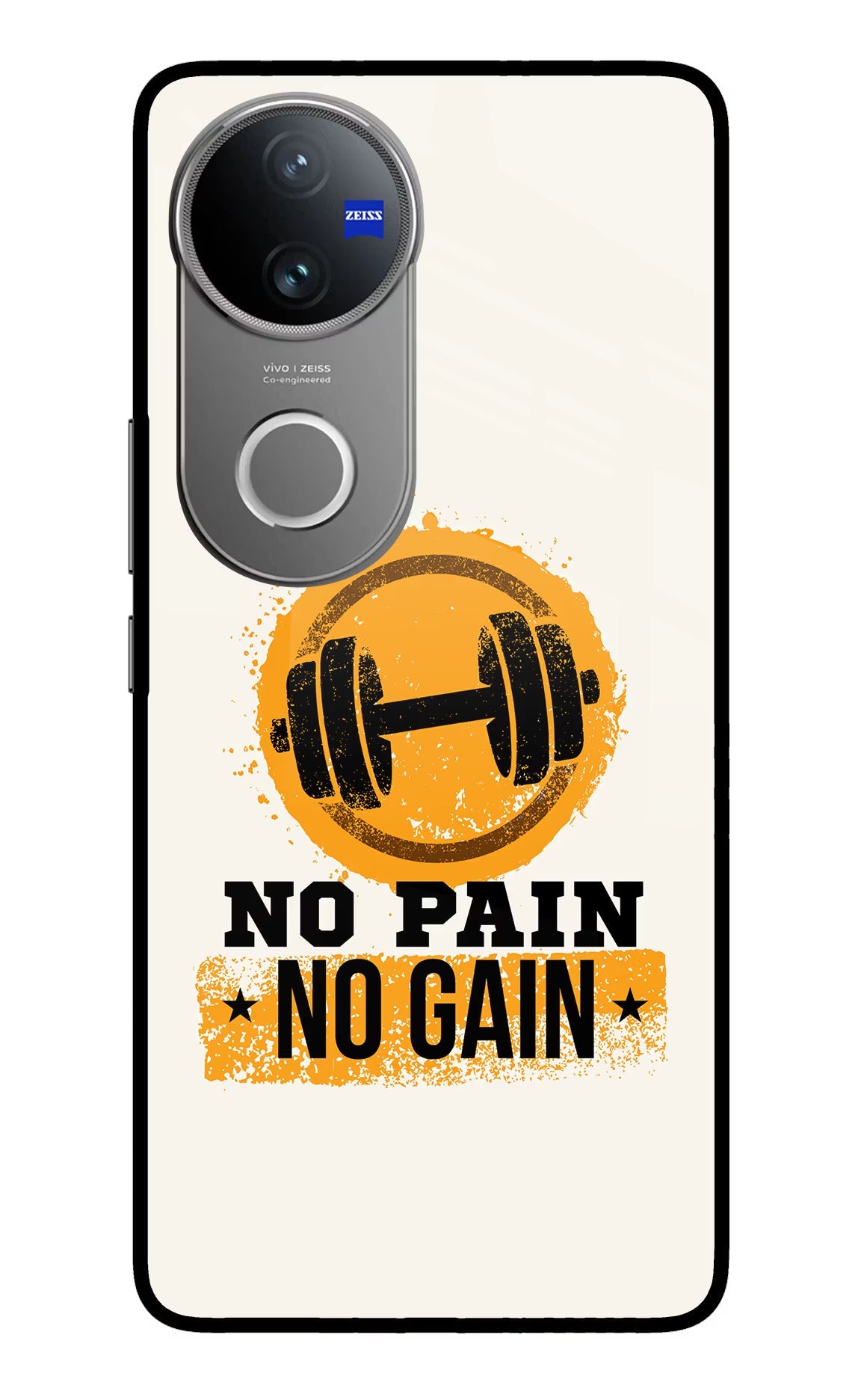 No Pain No Gain Vivo V50 5G Glass Case