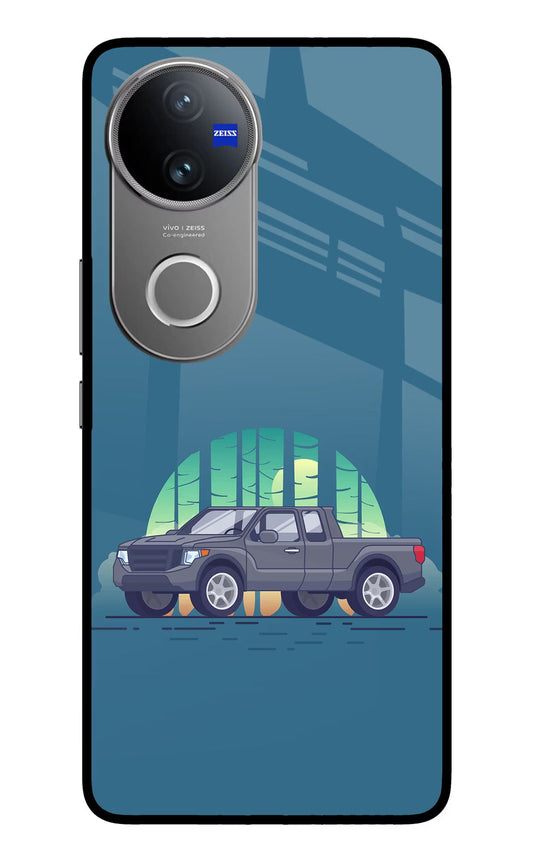 Retro Garage Vibe Vivo V50 5G Glass Case