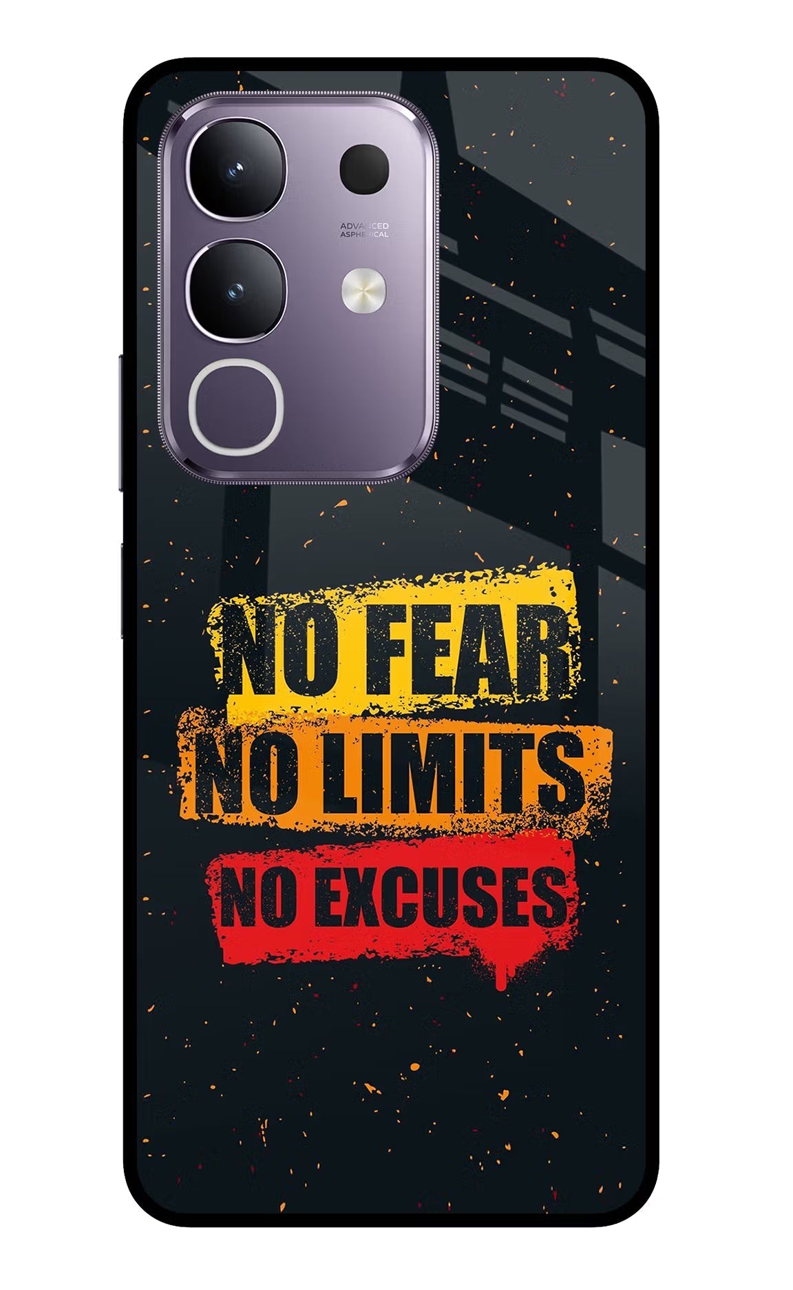 No Fear No Limits No Excuse Vivo T4x 5G Glass Case