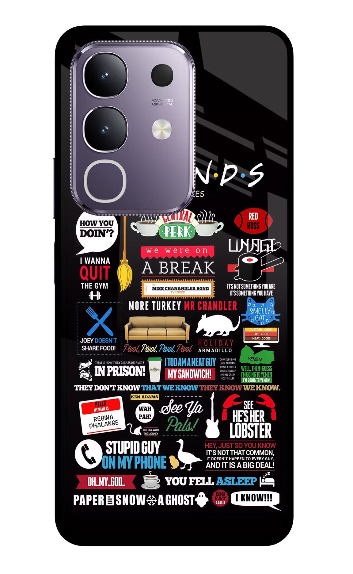 FRIENDS Vivo T4x 5G Glass Case
