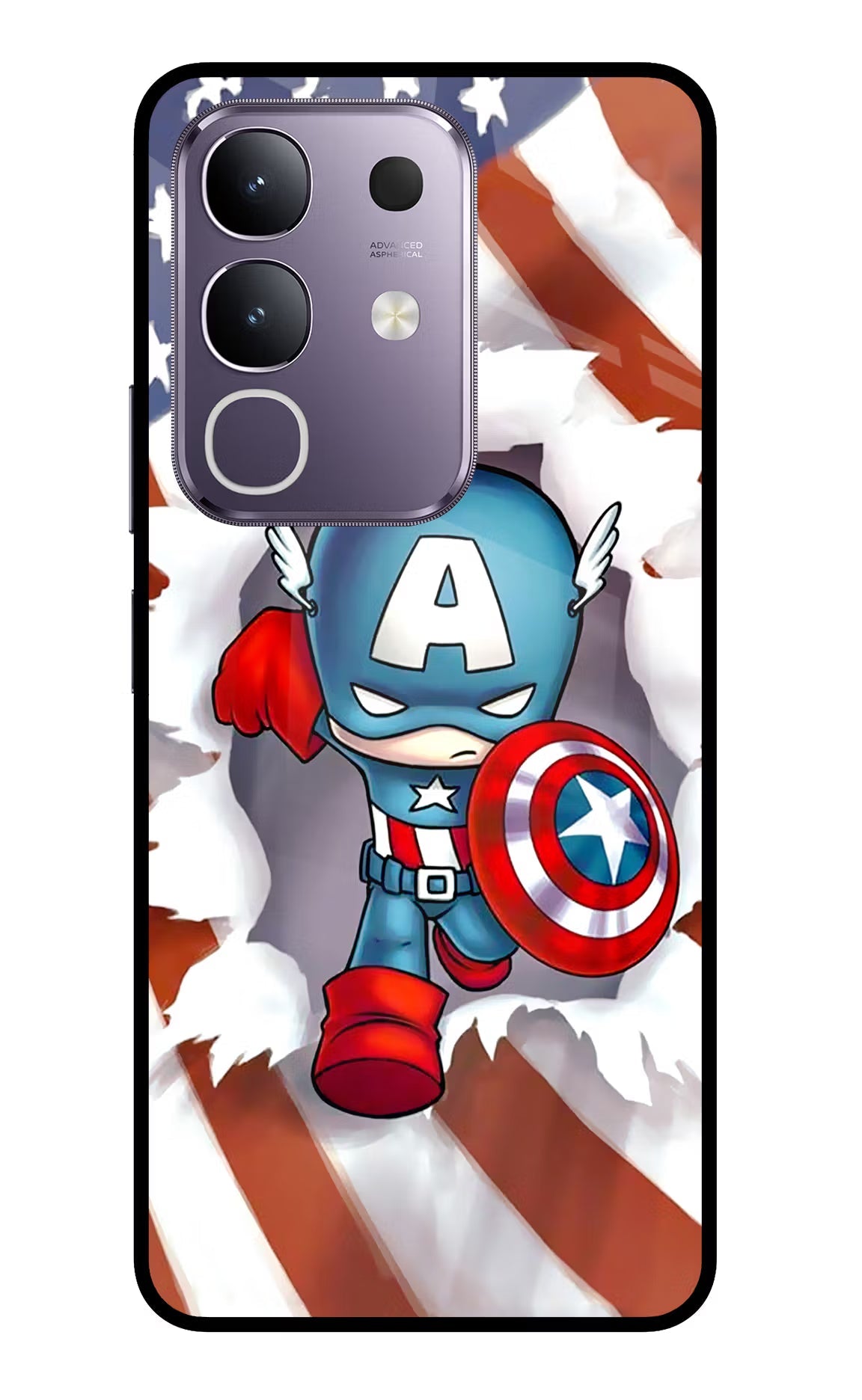 Captain America Vivo T4x 5G Glass Case