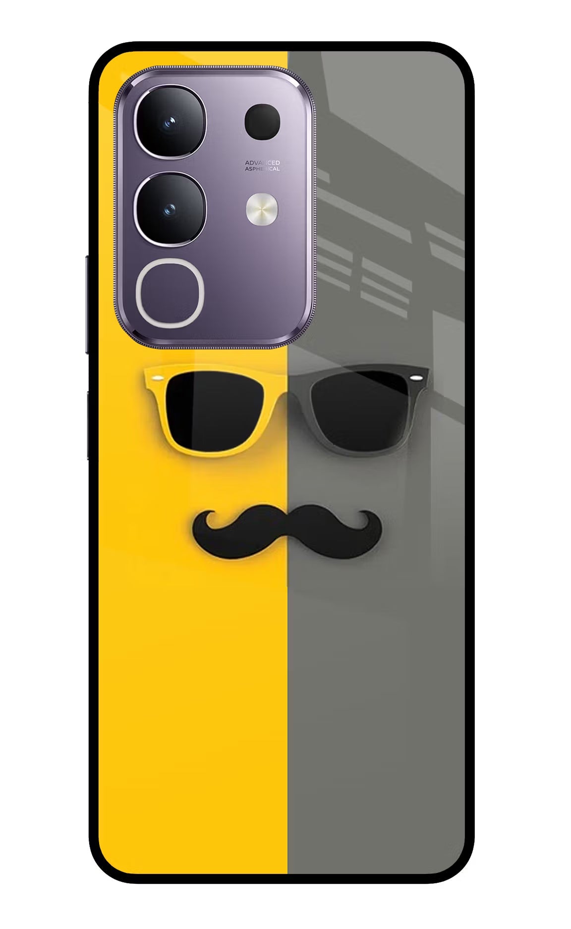 Sunglasses with Mustache Vivo T4x 5G Back Cover