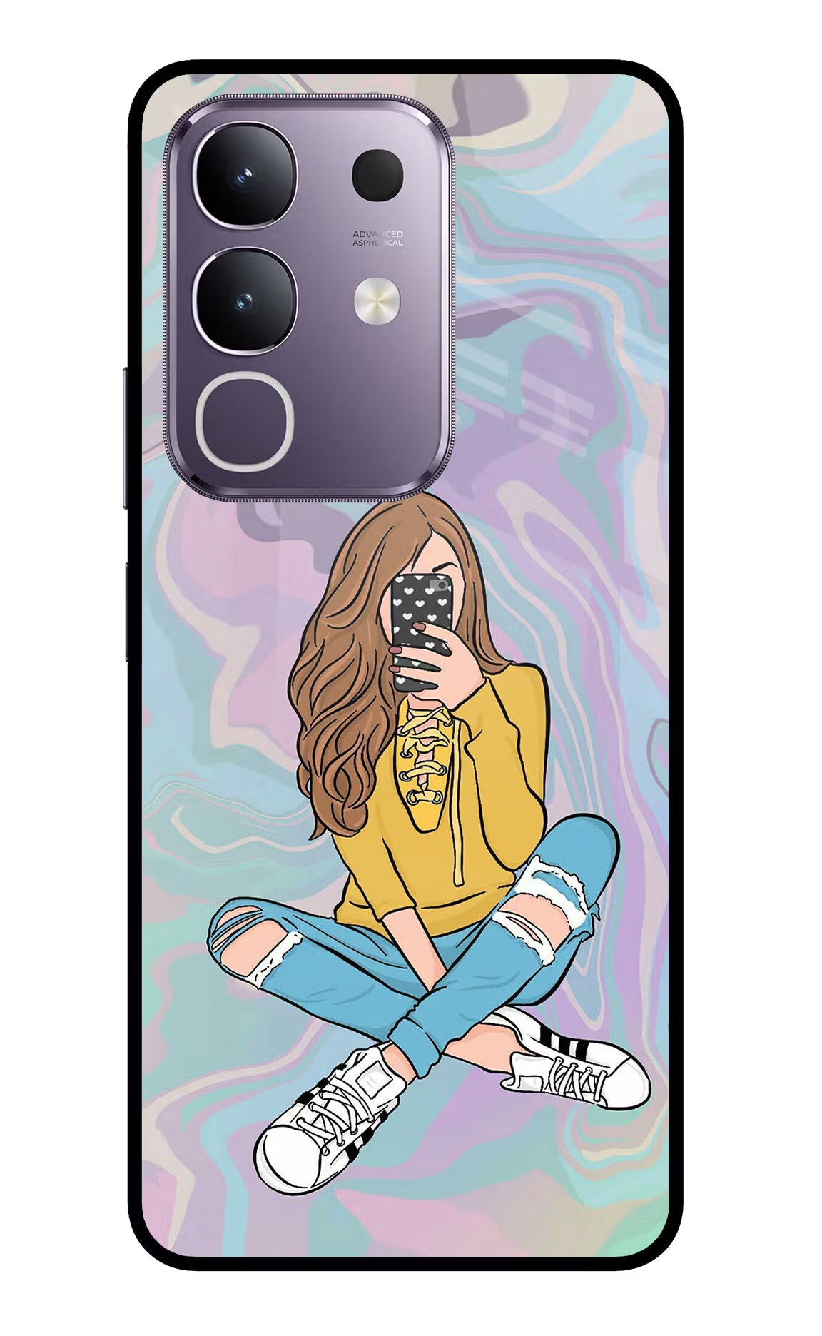 Selfie Girl Vivo T4x 5G Glass Case