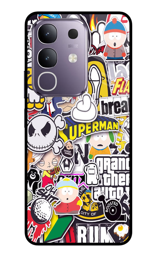 Sticker Bomb Vivo T4x 5G Glass Case