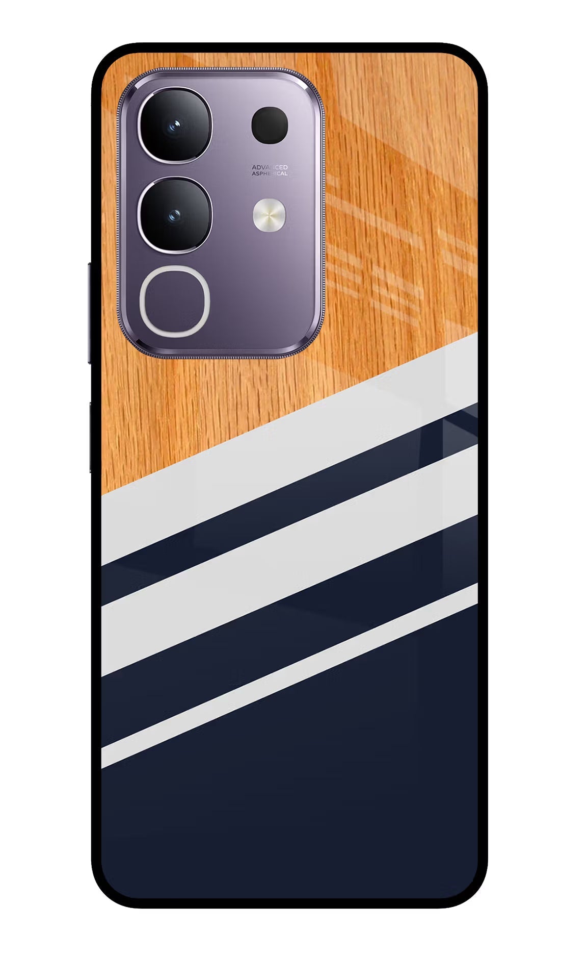 Blue and white wooden Vivo T4x 5G Back Cover