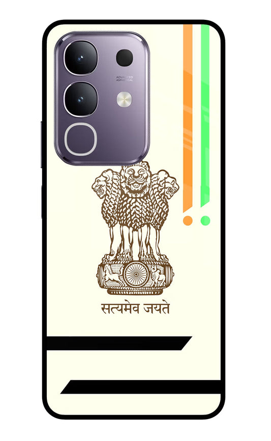 Satyamev Jayate Brown Logo Vivo T4x 5G Glass Case