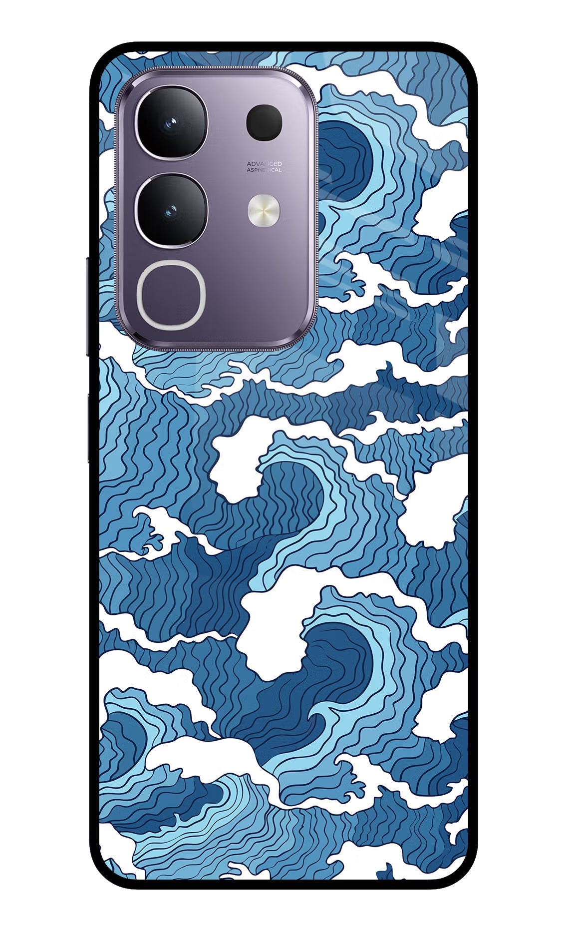 Blue Waves Vivo T4x 5G Glass Case