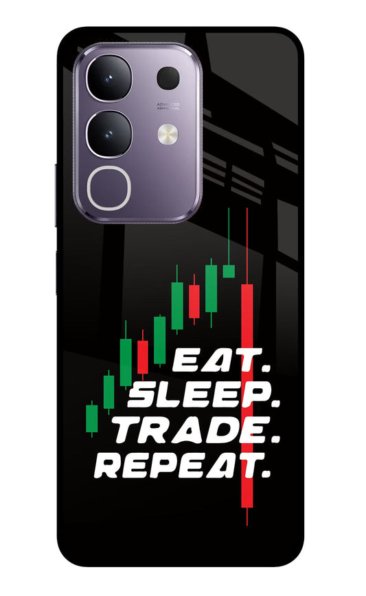 Eat Sleep Trade Repeat Vivo T4x 5G Glass Case