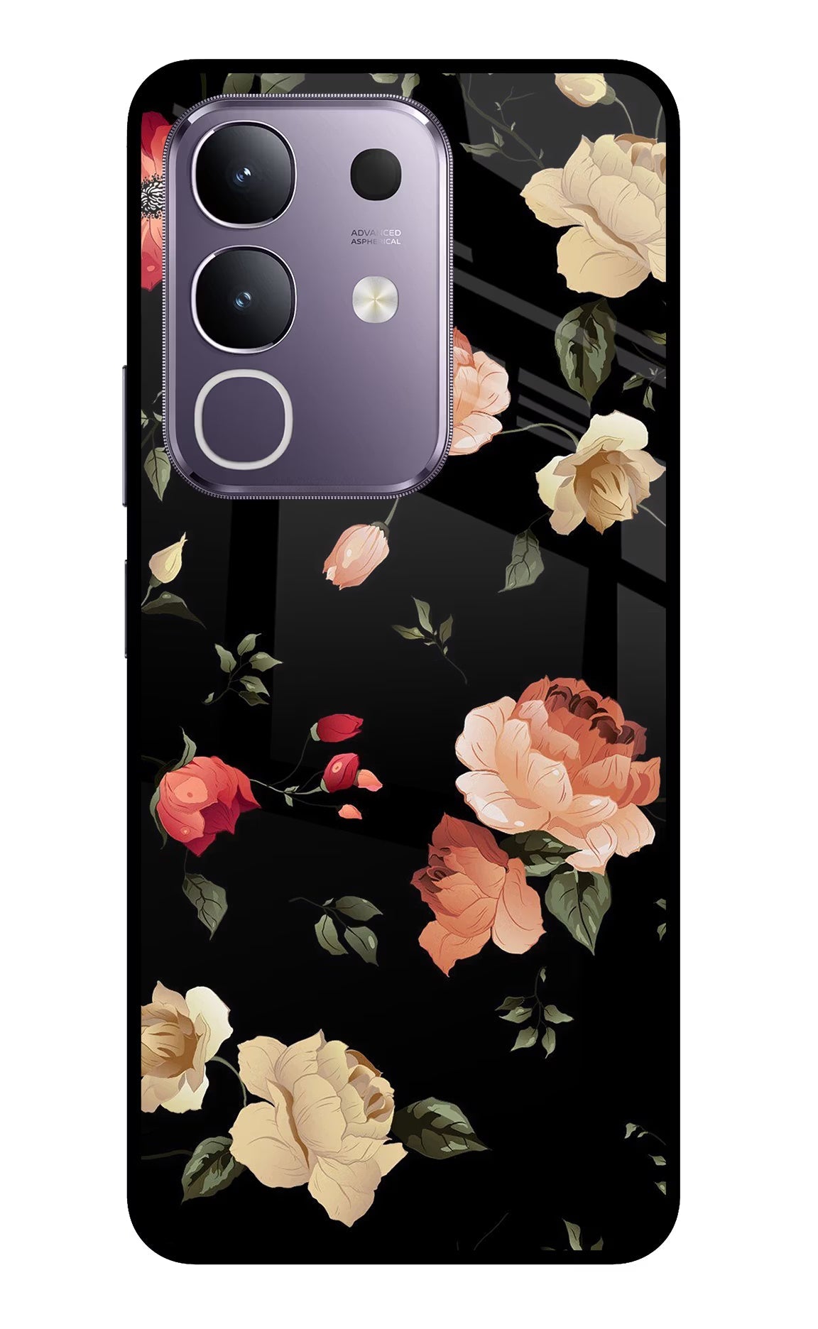 Flowers Vivo T4x 5G Glass Case