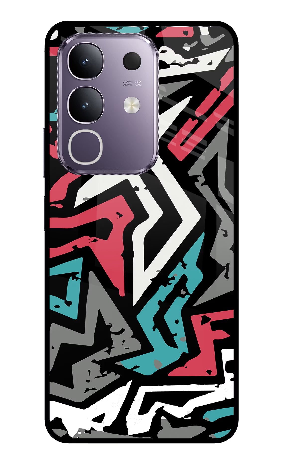 Geometric Graffiti Vivo T4x 5G Glass Case
