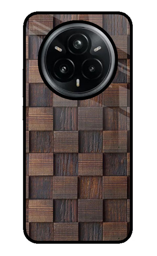 Wooden Cube Design Realme 14 Pro Plus 5G Glass Case