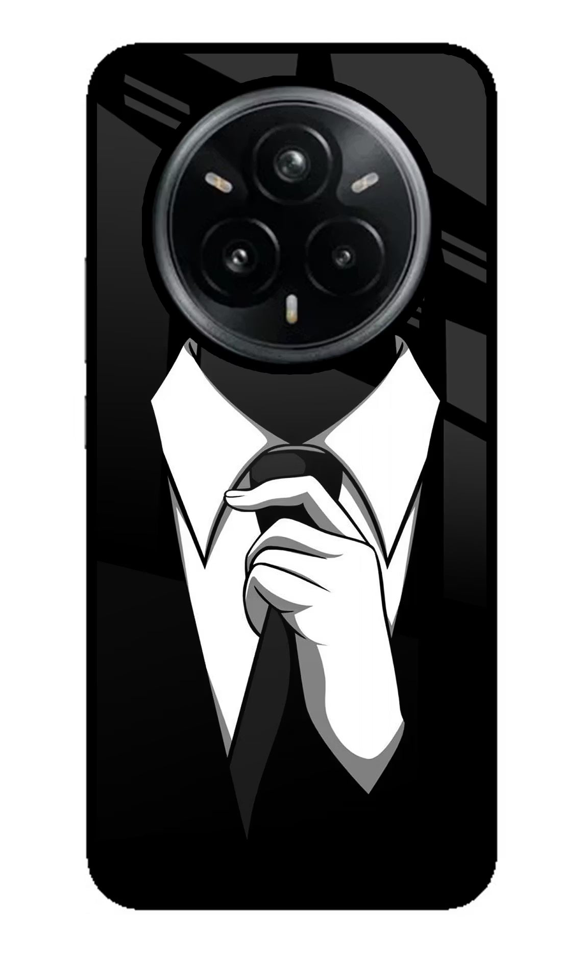 Black Tie Realme 14 Pro Plus 5G Glass Case