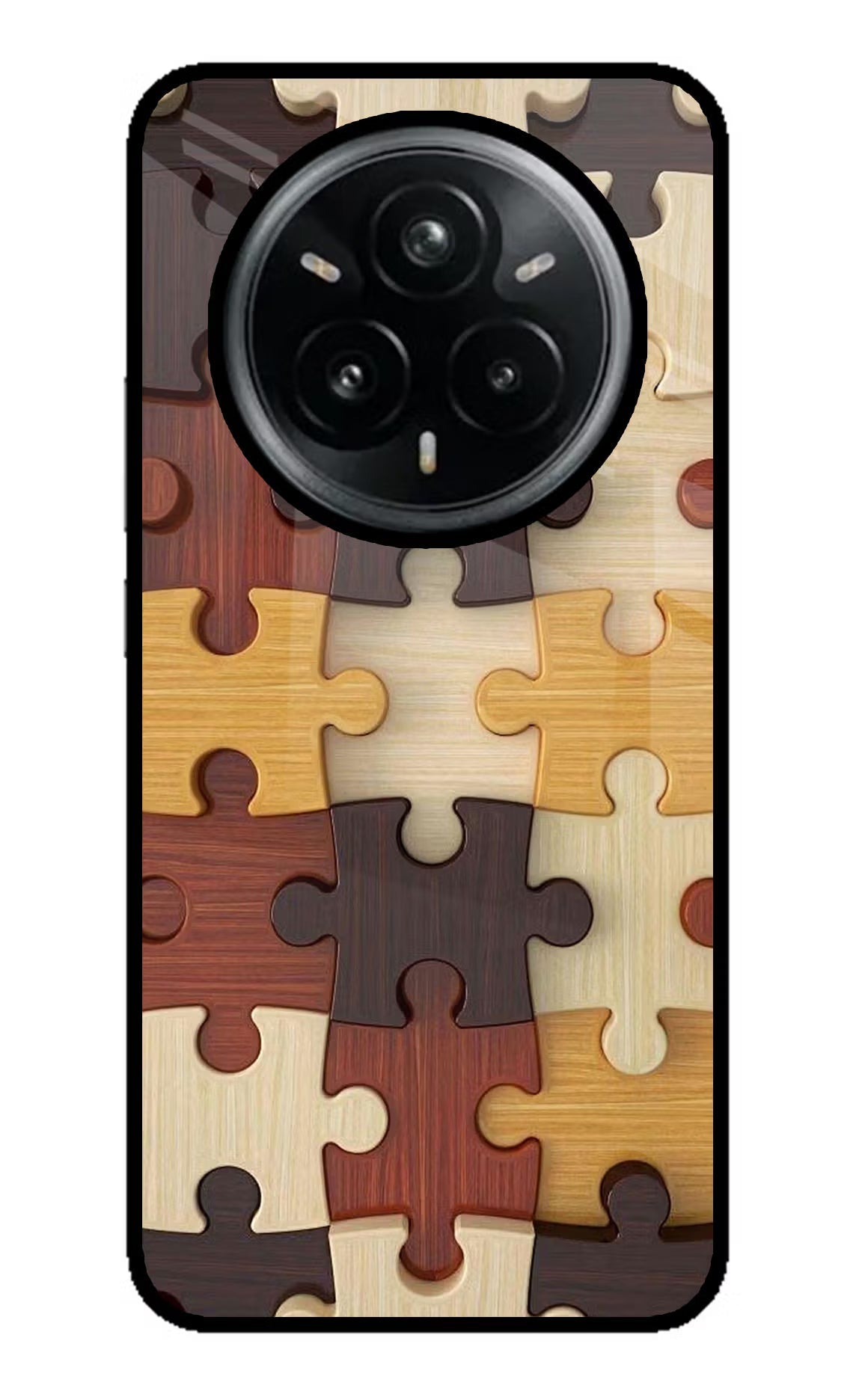 Wooden Puzzle Realme 14 Pro Plus 5G Glass Case
