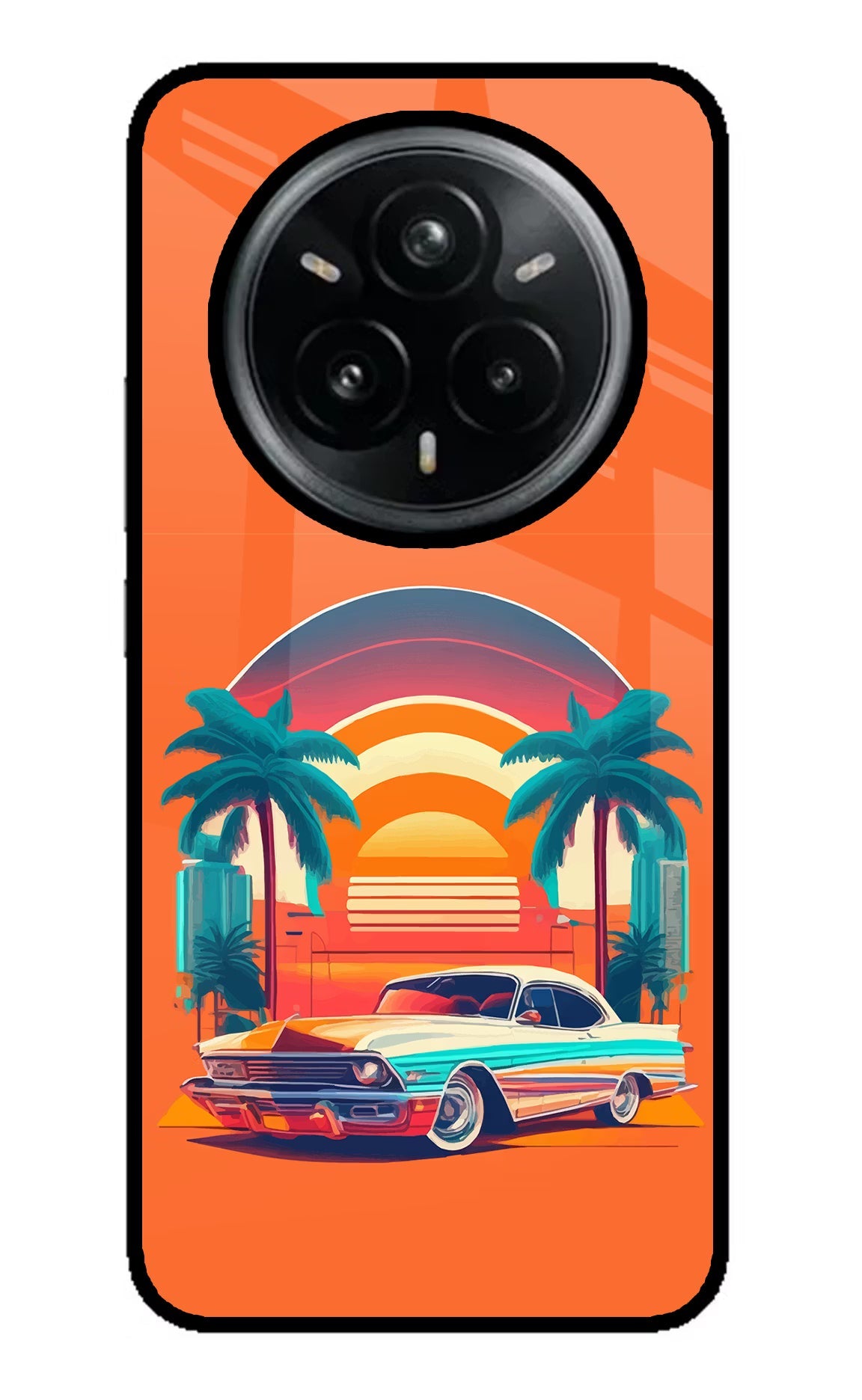 Palm Drive 80s Realme 14 Pro Plus 5G Glass Case