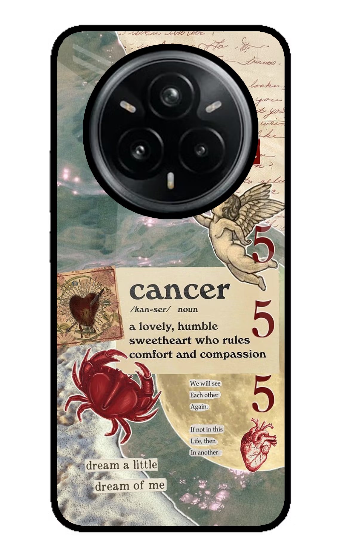 Cancer Zodiac Realme 14 Pro Plus 5G Glass Case