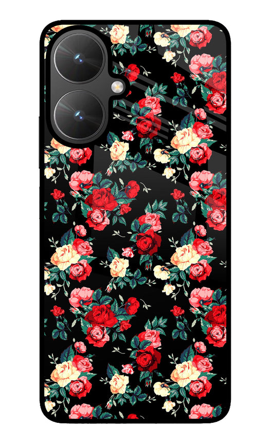 Rose Pattern Poco M6 5G Back Cover
