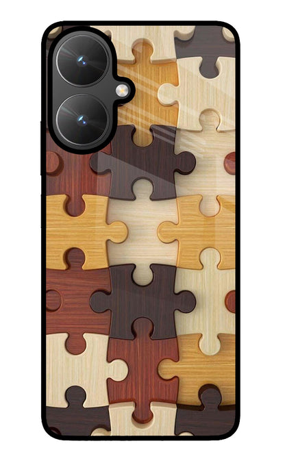 Wooden Puzzle Poco M6 5G Back Cover