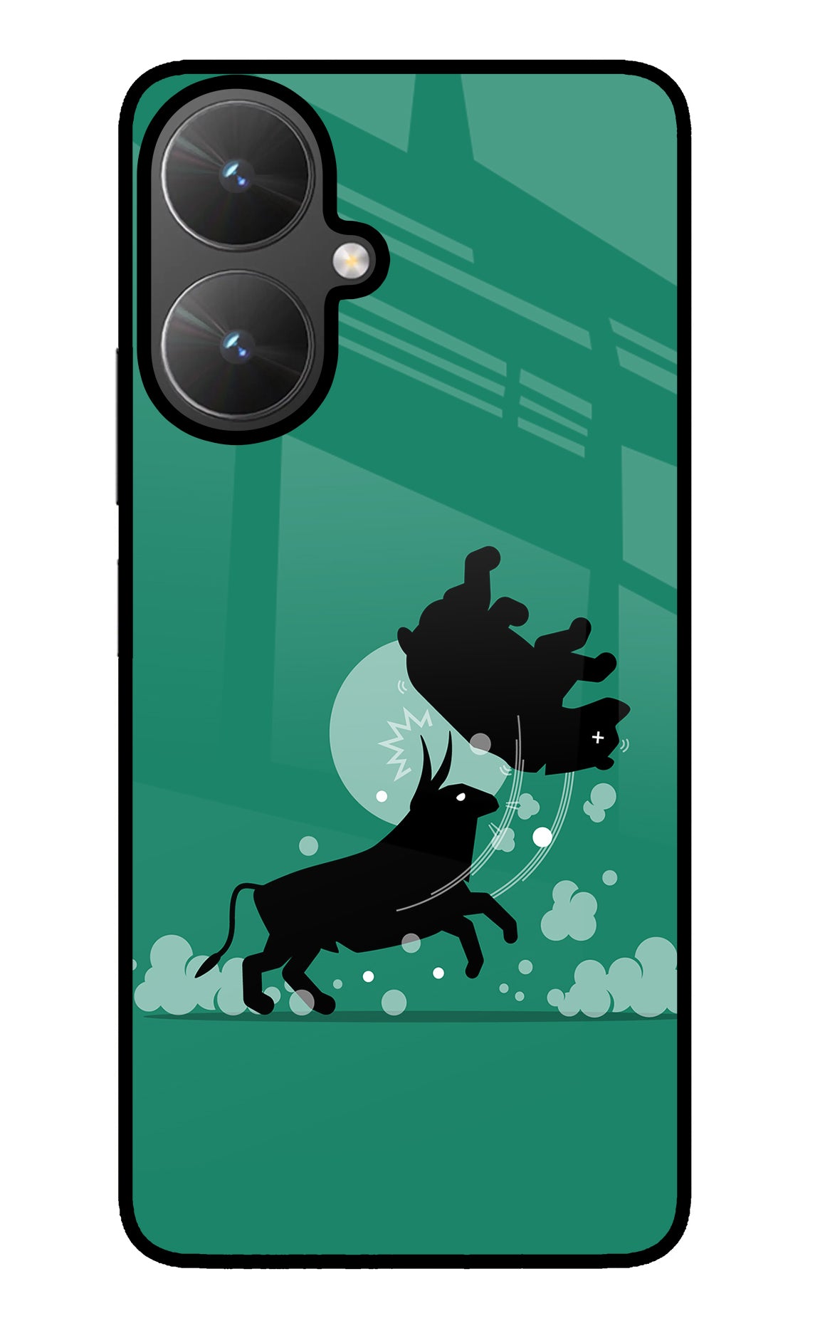 Bull Conqueror Poco M6 5G Glass Case