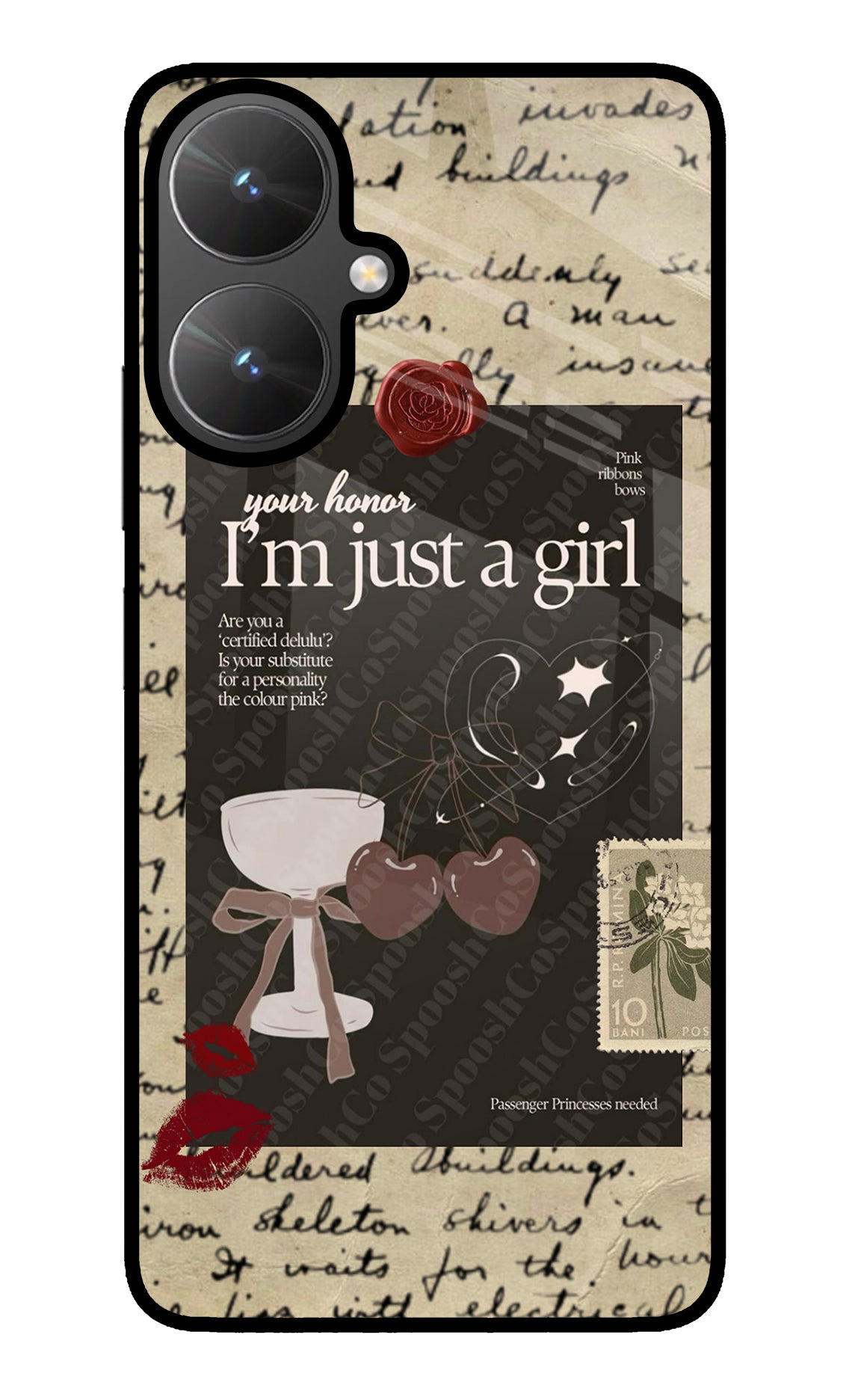 I am just a girl Poco M6 5G Glass Case