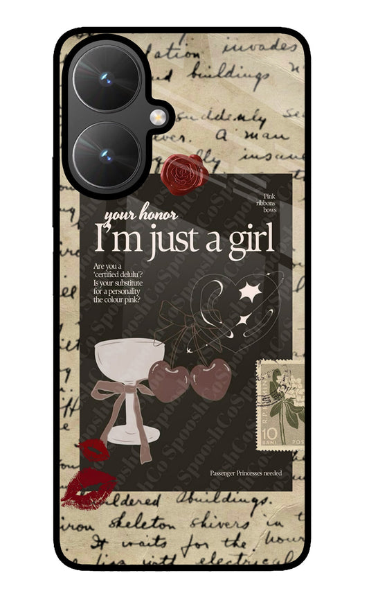 I am just a girl Poco M6 5G Glass Case