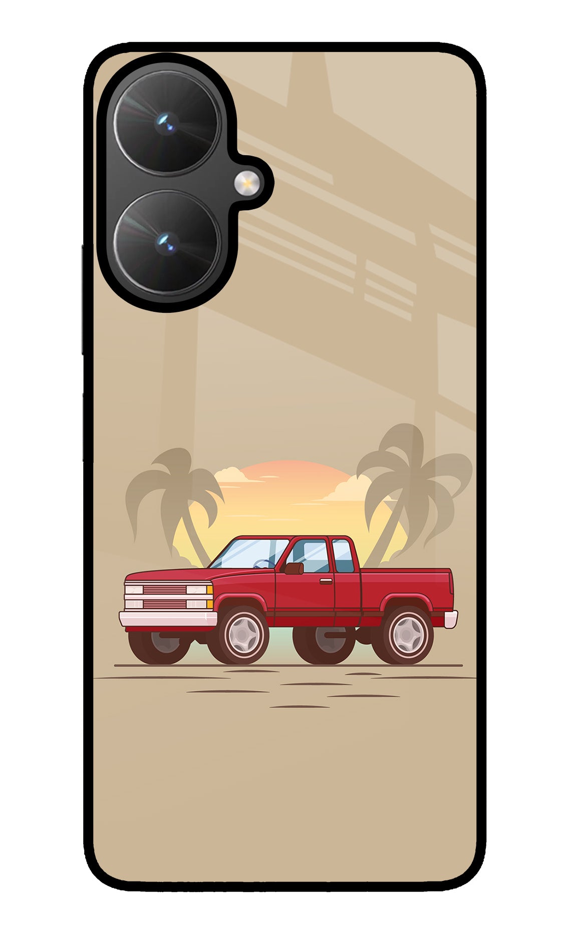 Desert Classic Drive Poco M6 5G Glass Case