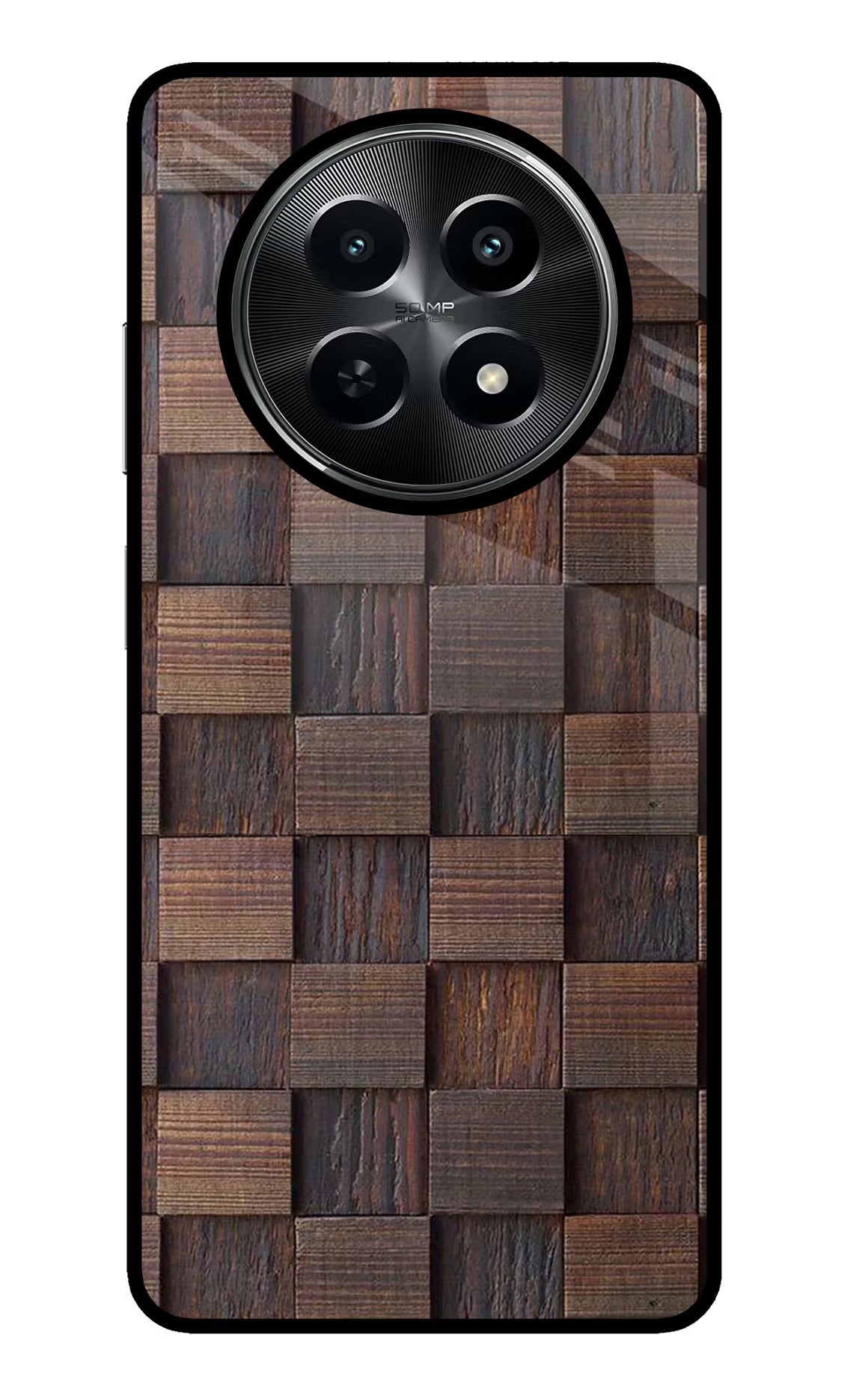 Wooden Cube Design Realme C65 5G Back Cover