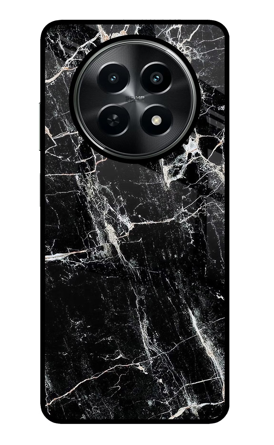 Black Marble Texture Realme C65 5G Back Cover