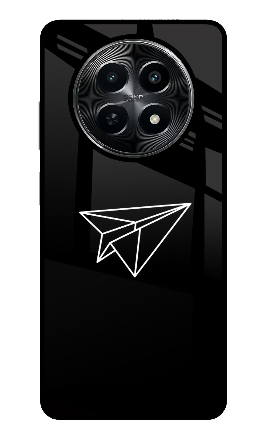 Paper Plane White Realme C65 5G Back Cover