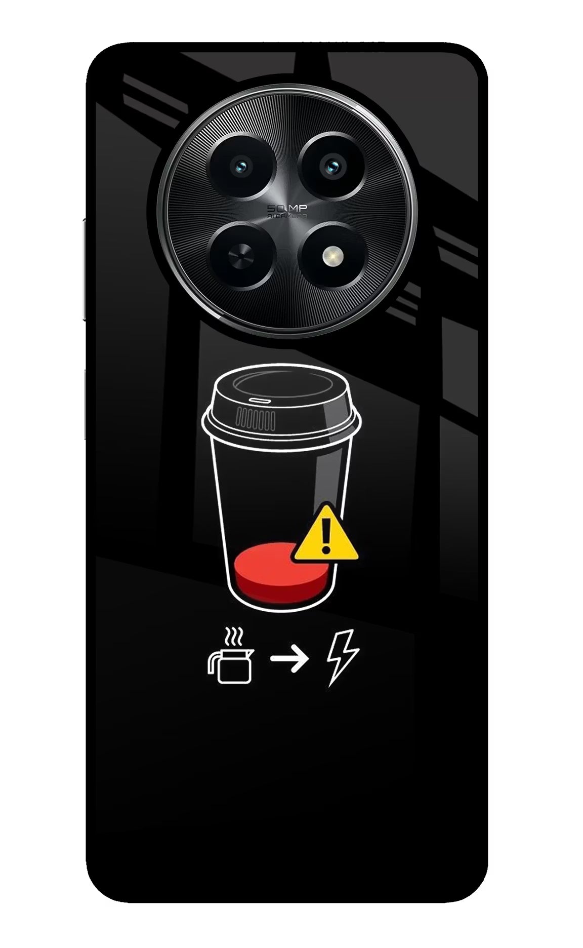 Coffee Realme C65 5G Glass Case