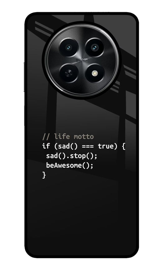 Life Motto Code Realme C65 5G Glass Case