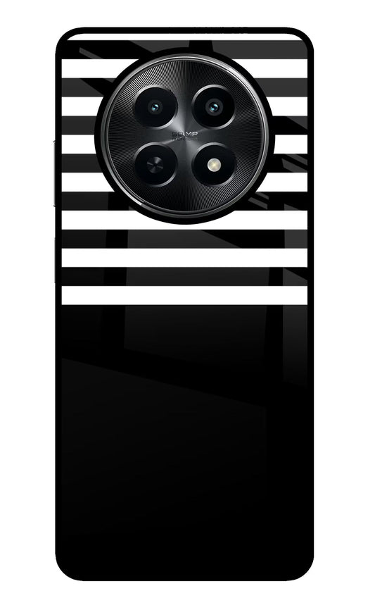 Black and White Print Realme C65 5G Glass Case