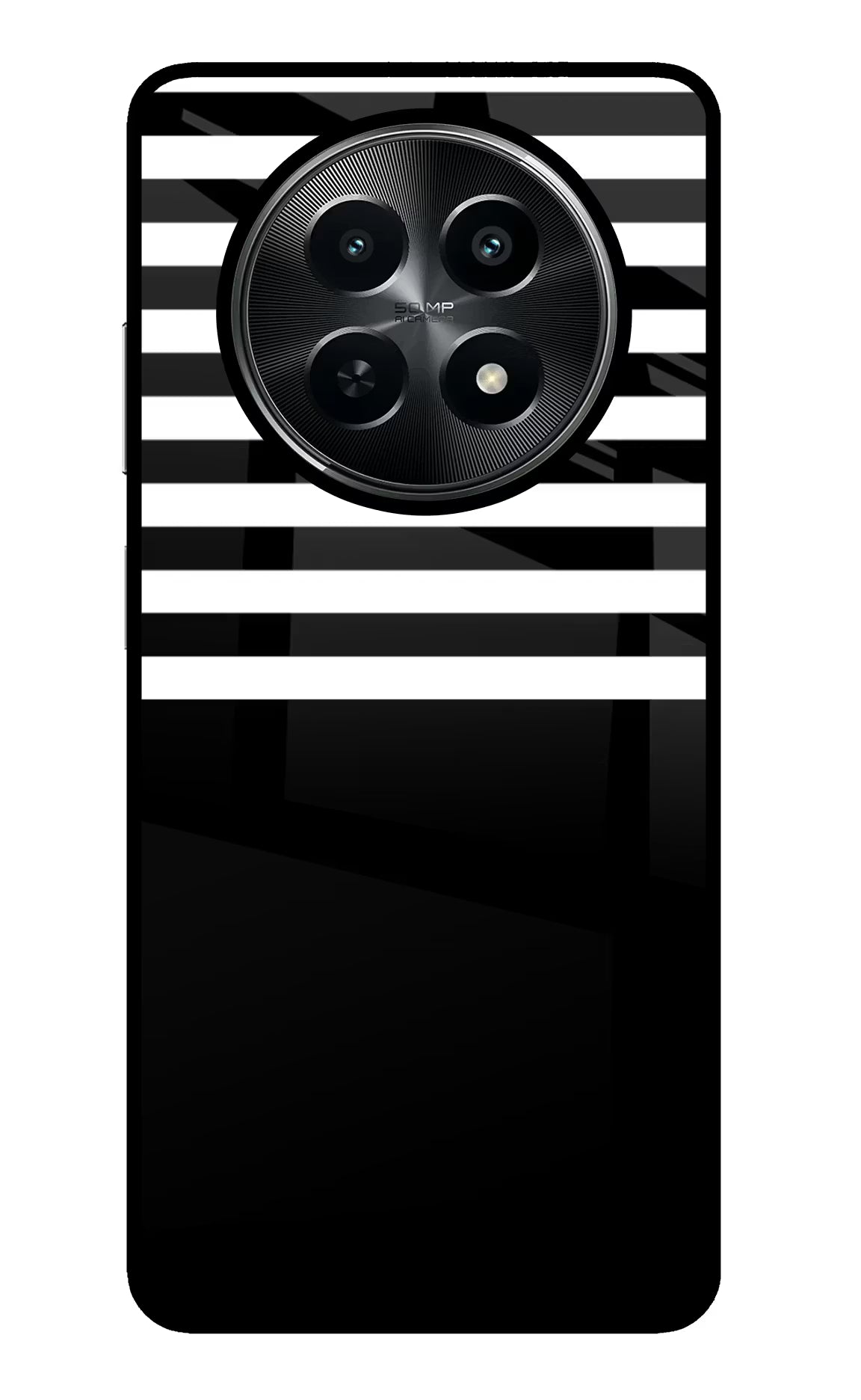 Black and White Print Realme C65 5G Back Cover