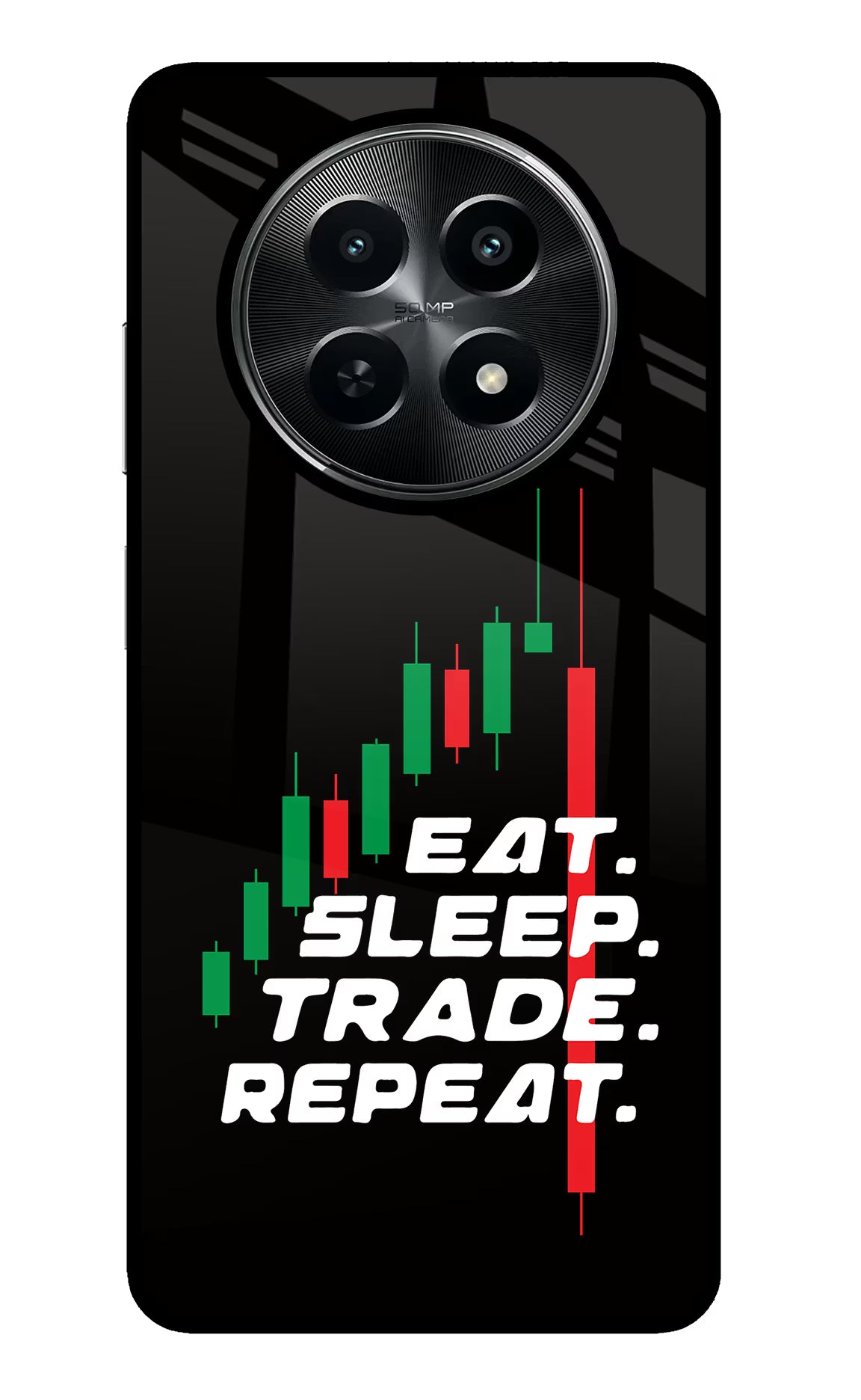 Eat Sleep Trade Repeat Realme C65 5G Back Cover